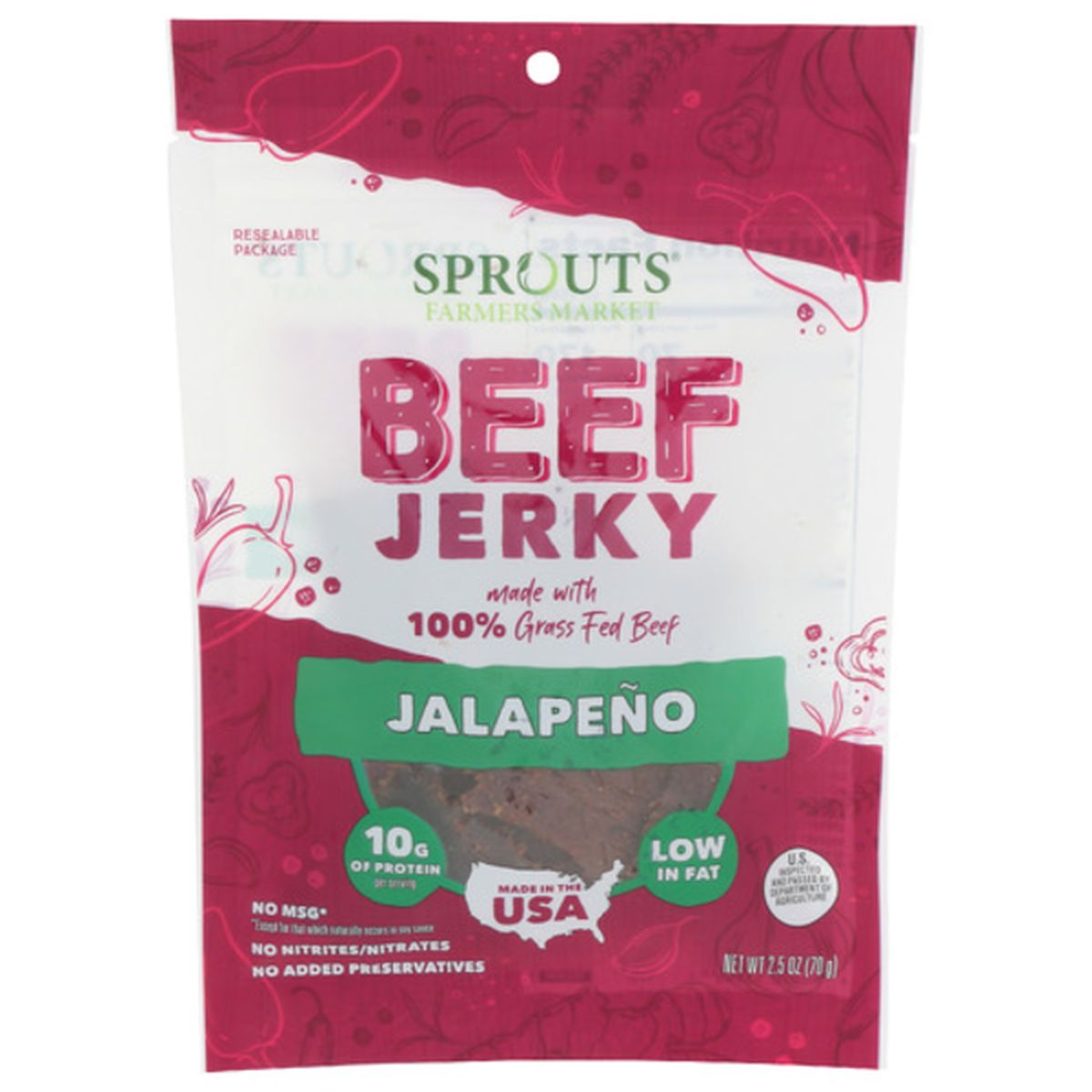 Sprouts Jalapeno Grass Fed Beef Jerky | Fig App
