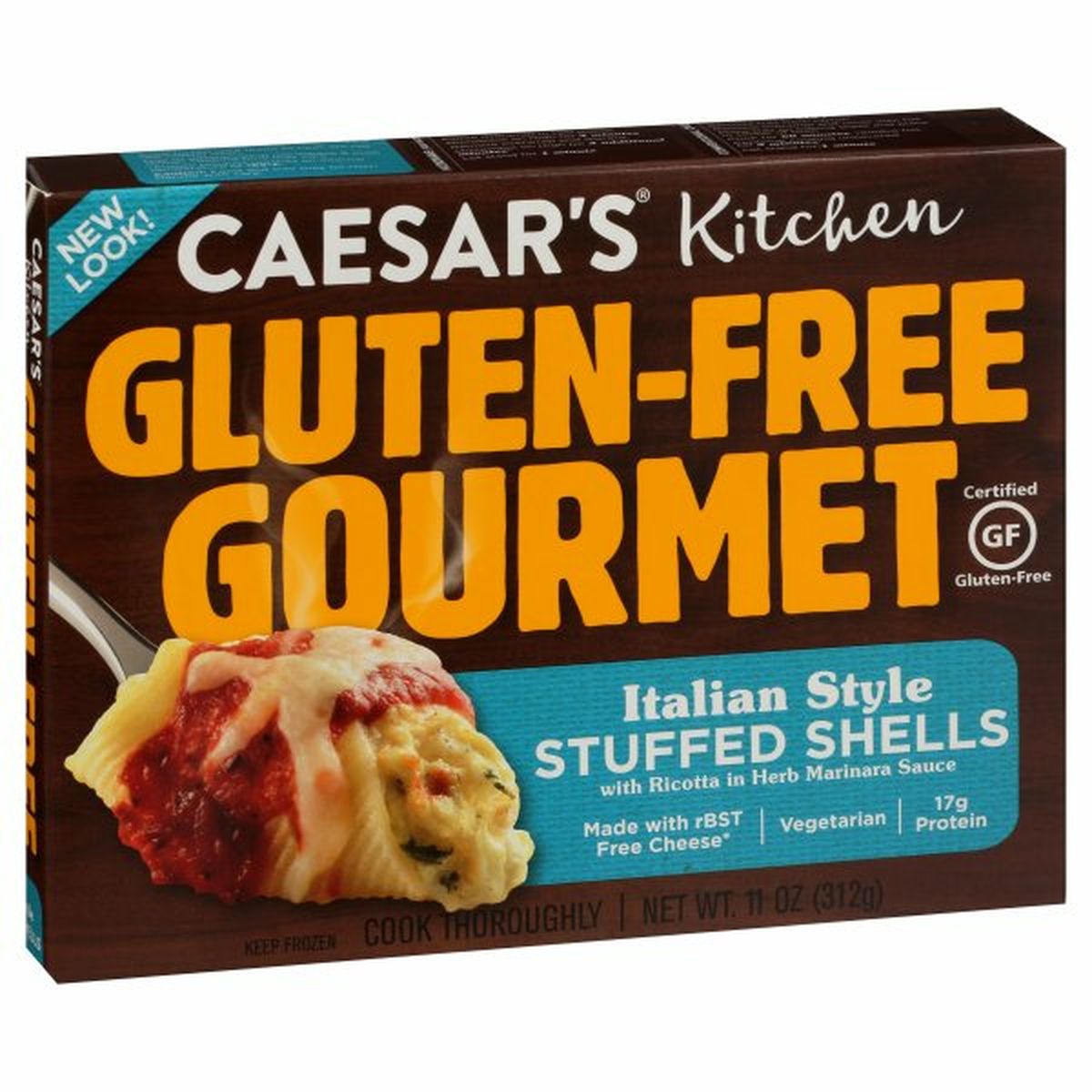 Calories in Caesars Kitchen Stuffed Shells, Gluten-Free Gourmet, Italian Style