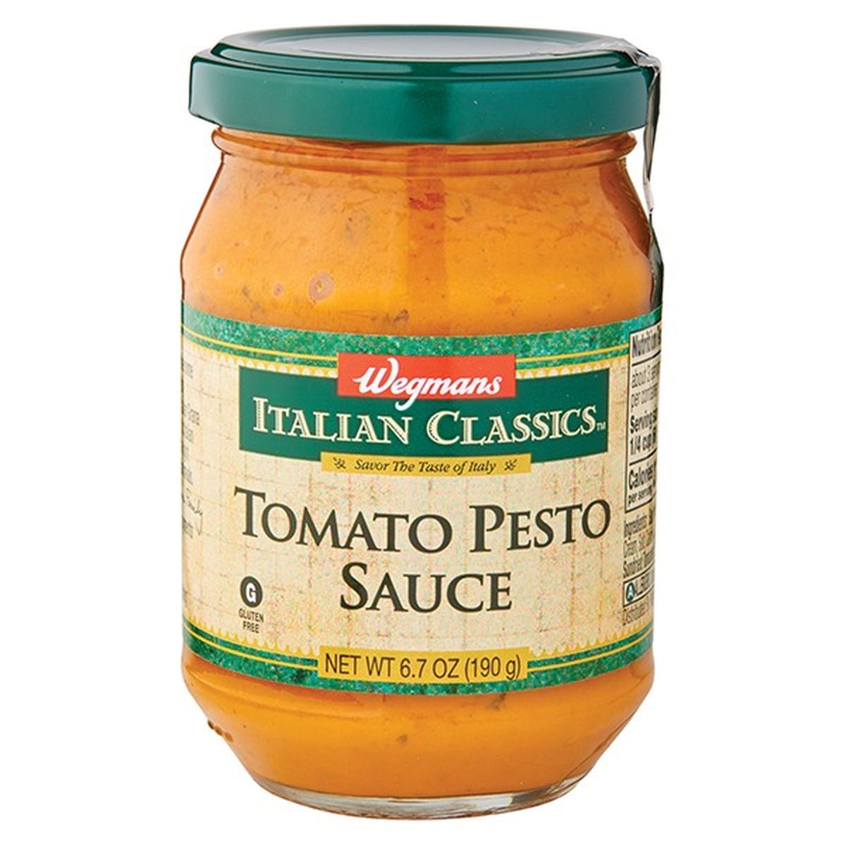 Calories in Wegmans Italian Classics Tomato Pesto Sauce