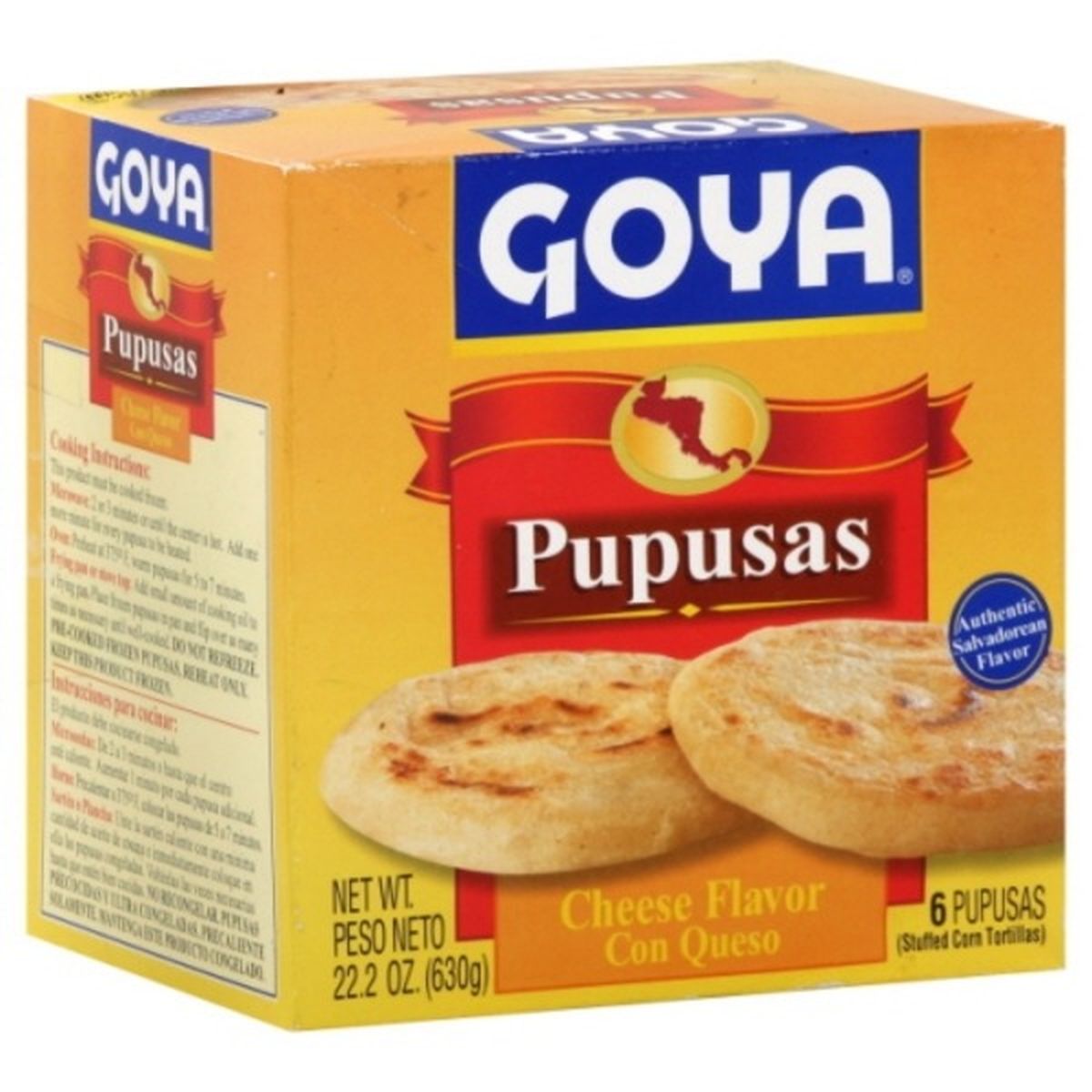 Calories in Goya Stuffed Corn Tortillas, Cheese Flavor