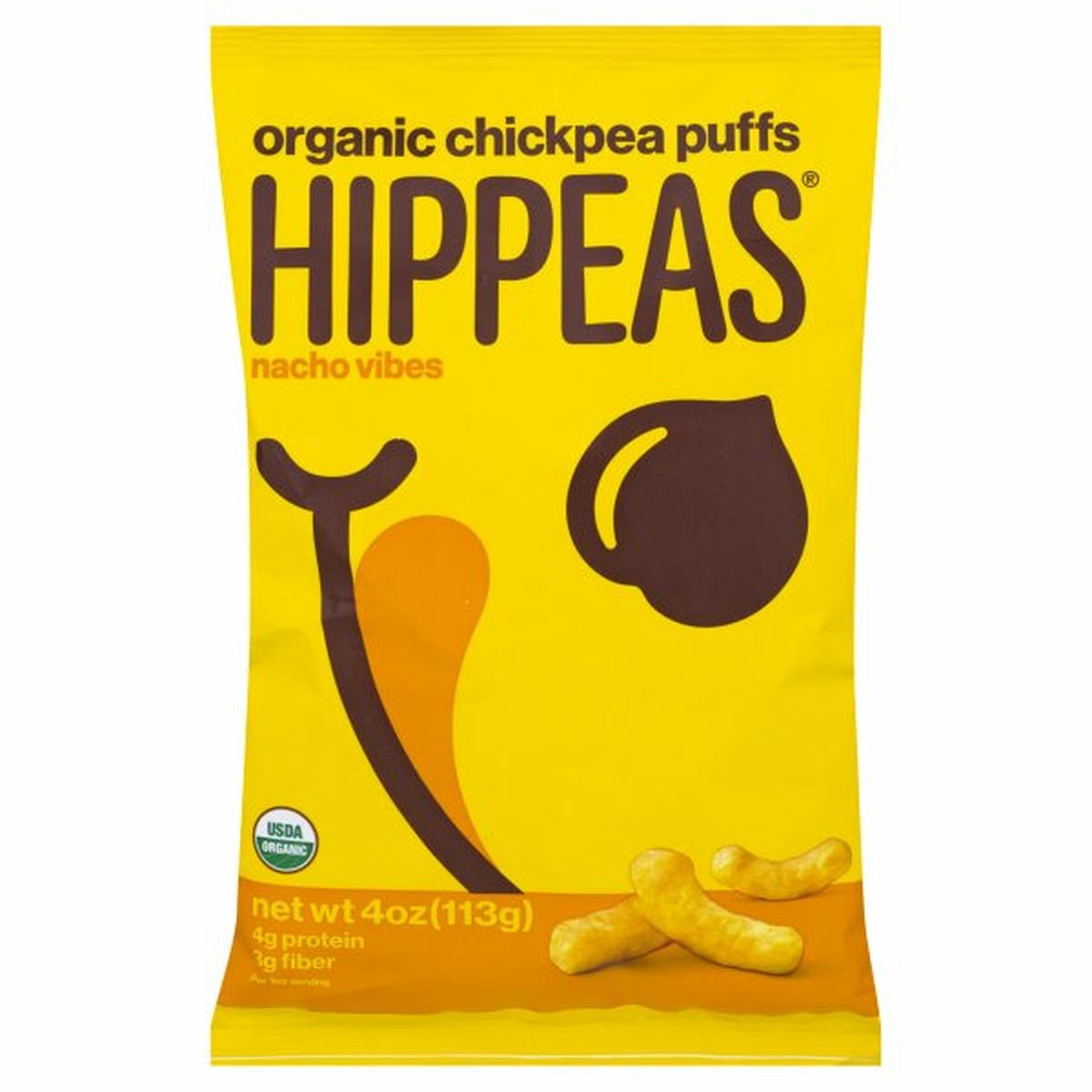 Calories in Hippeas Chickpea Puffs, Organic, Nacho Vibes