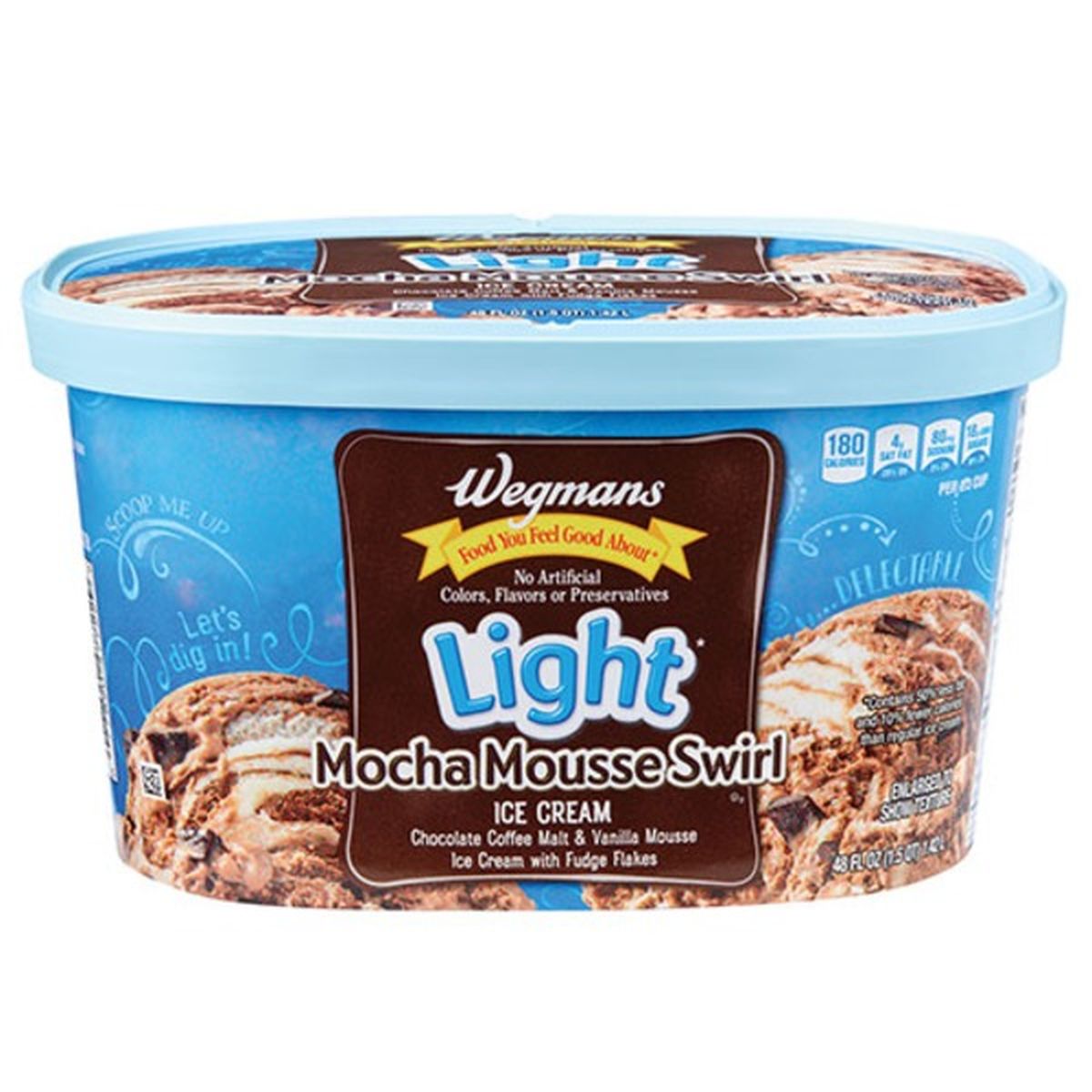 Calories in Wegmans Light* Mocha Mousse Swirl Ice Cream