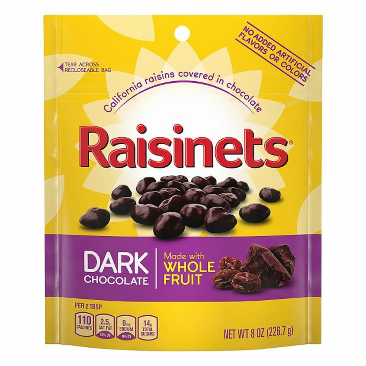 Calories in Raisinets Raisins, Dark Chocolate