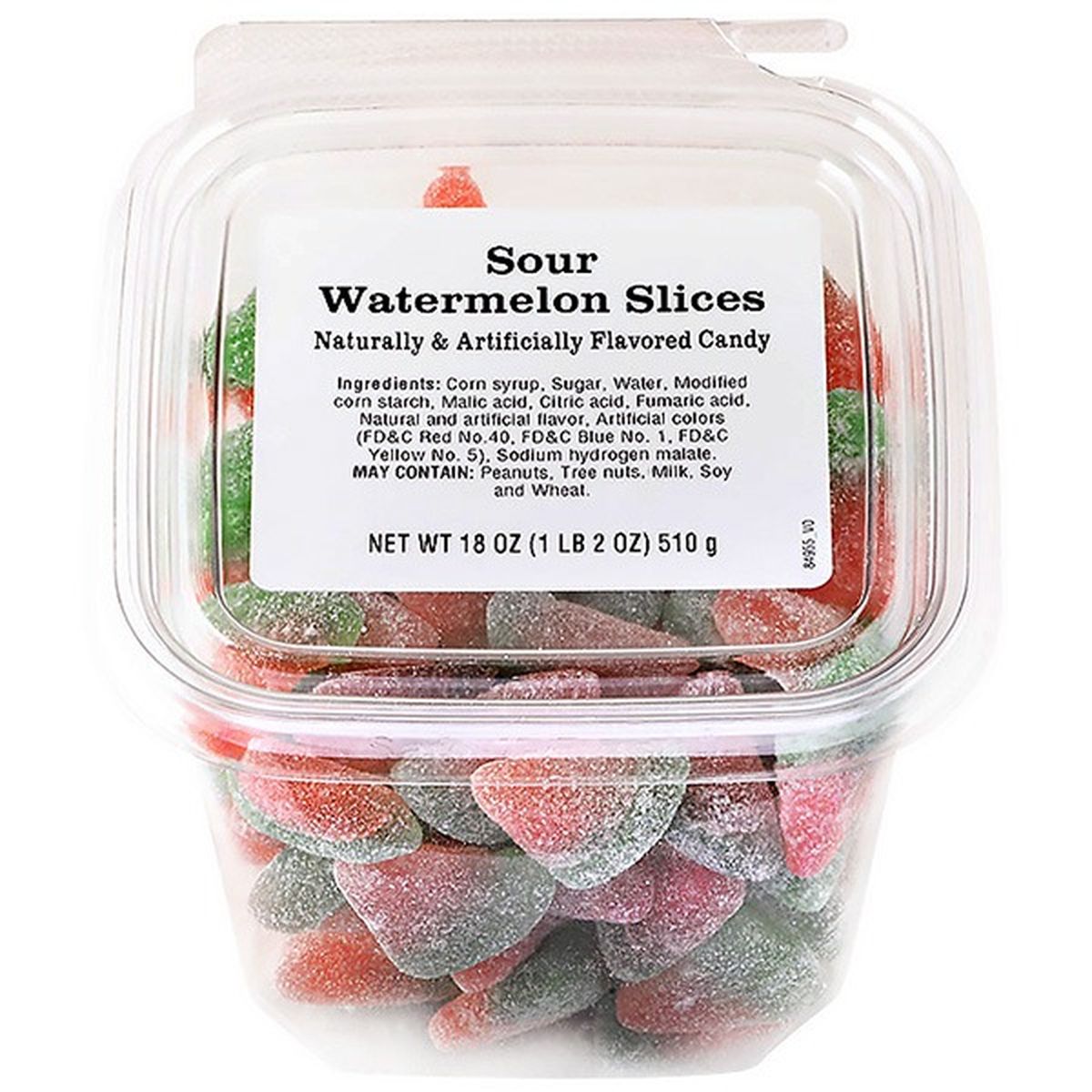 Calories in Johnvince Foods Sour Watermelon Slices Tub