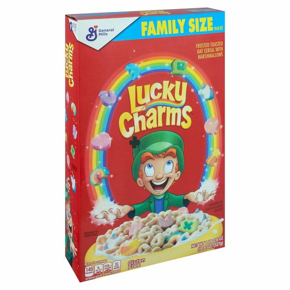 Calories in Lucky Charms Cereal with Marshmallows, Frosted Toasted Oat
