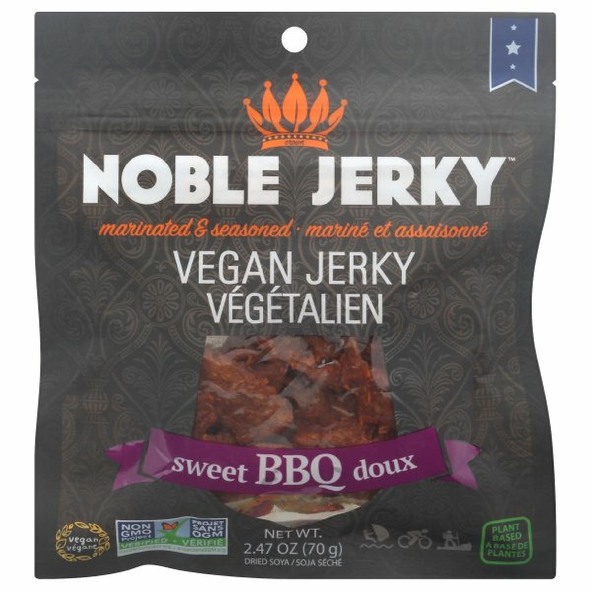 Calories in Noble Jerky Jerky, Vegan, Sweet BBQ Doux