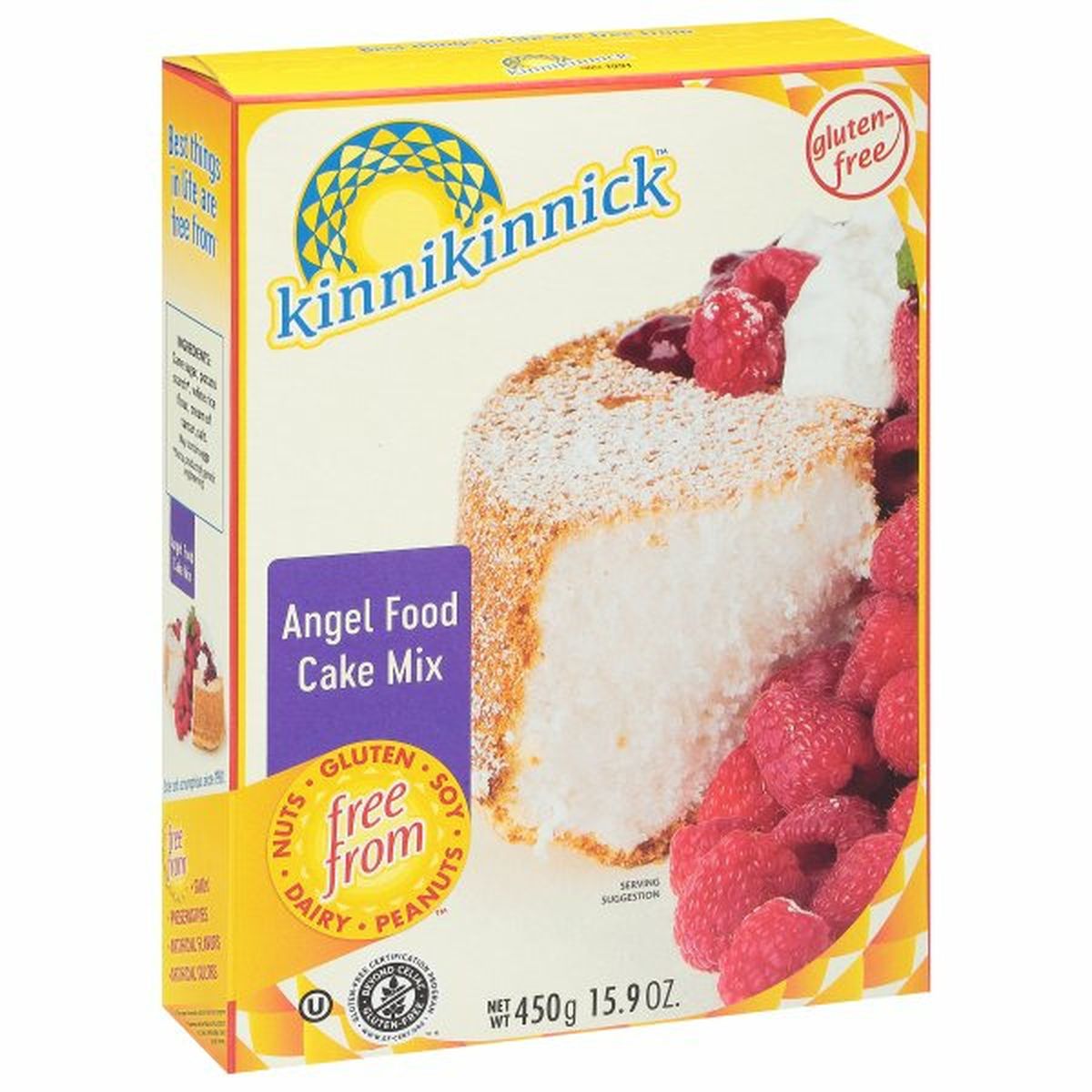 Calories in Kinnikinnick Cake Mix, Gluten Free, Angel Food