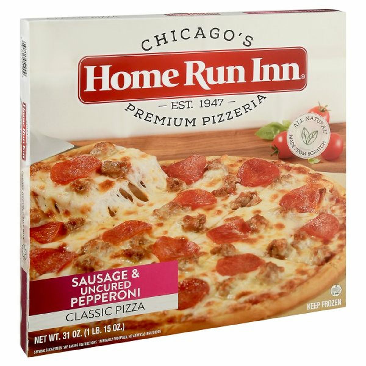Calories in Home Run Inn Classic Pizza, Sausage & Uncured Pepperoni