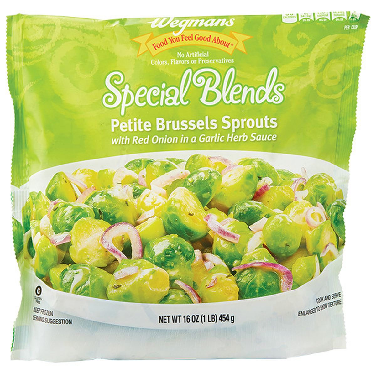 Calories in Wegmans Special Blends Frozen Petite Brussels Sprouts