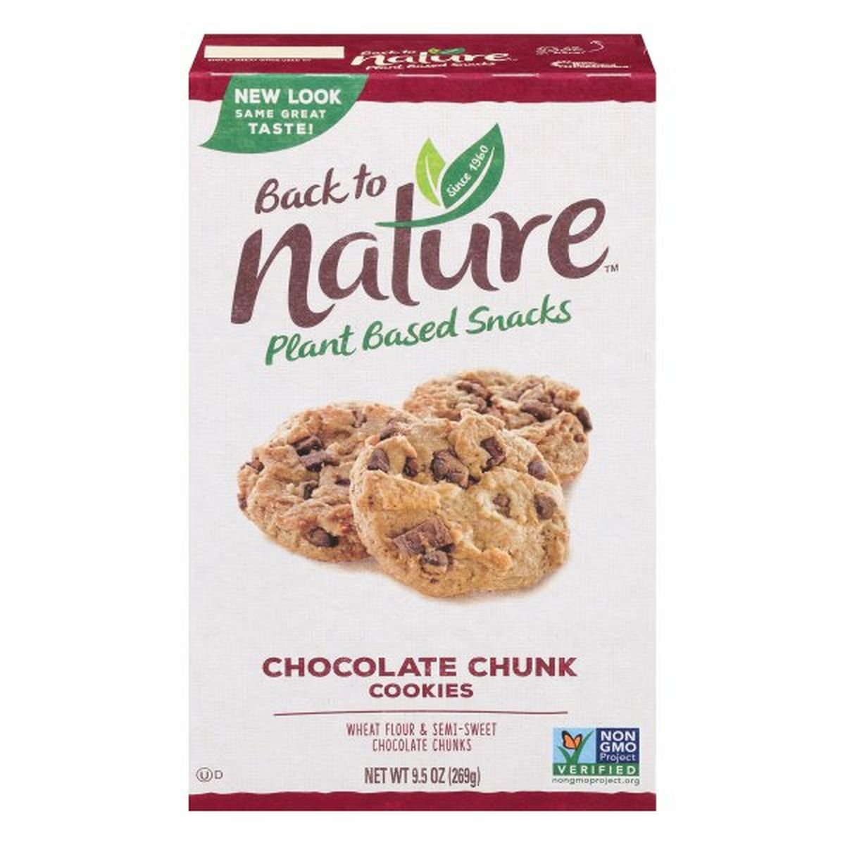 Calories in Back to Nature Cookies, Chocolate Chunk