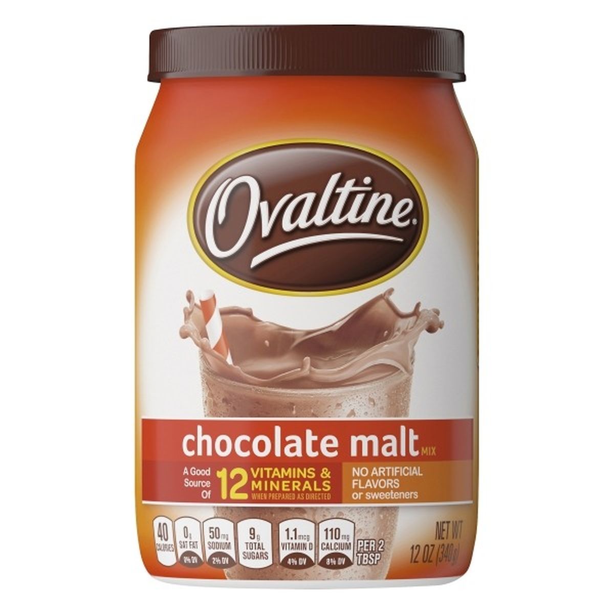Calories in Ovaltine Chocolate Malt Mix