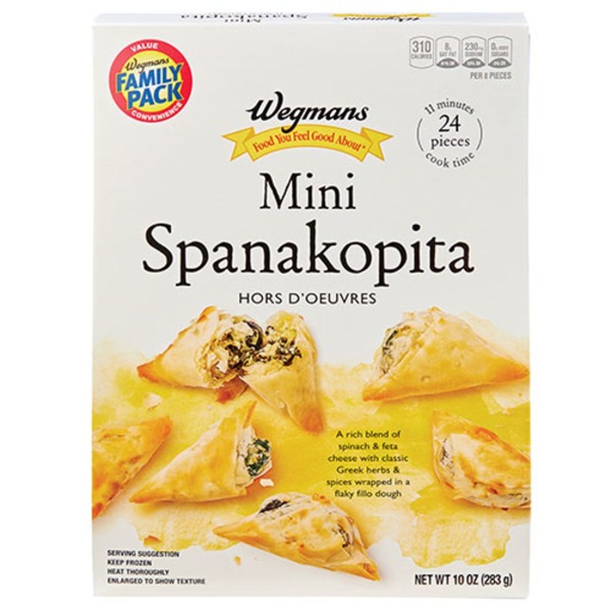Calories in Wegmans Mini Spanakopita