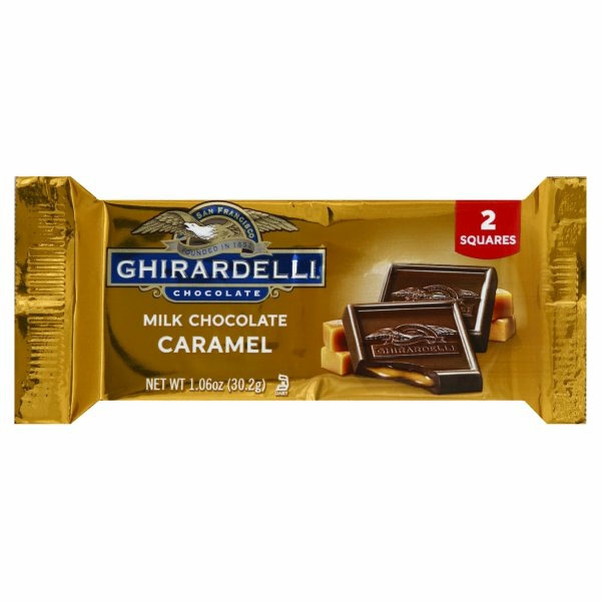 Calories in Ghirardelli Milk Chocolate, Caramel