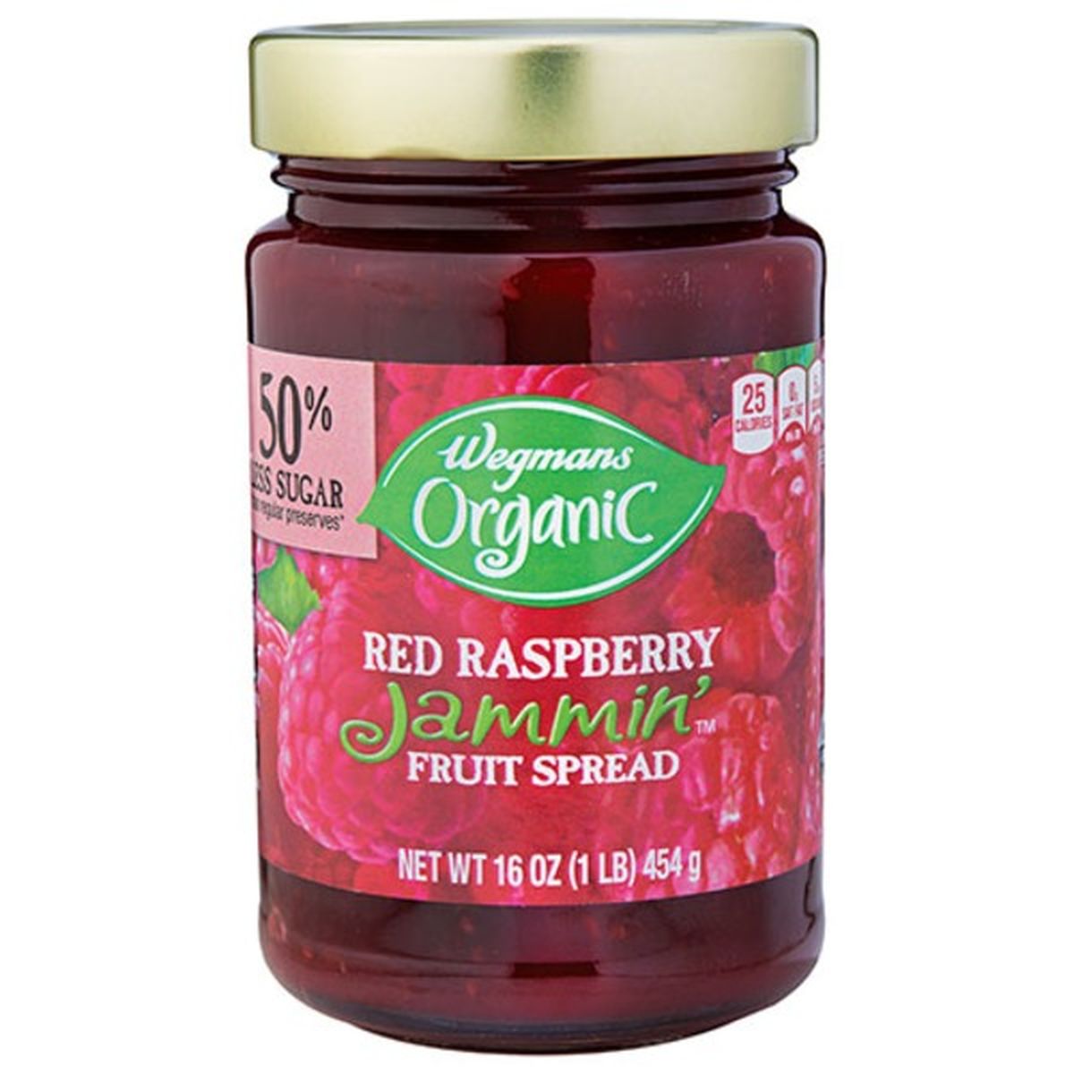 Calories in Wegmans Organic Red Raspberry Jammin' Fruit Spread