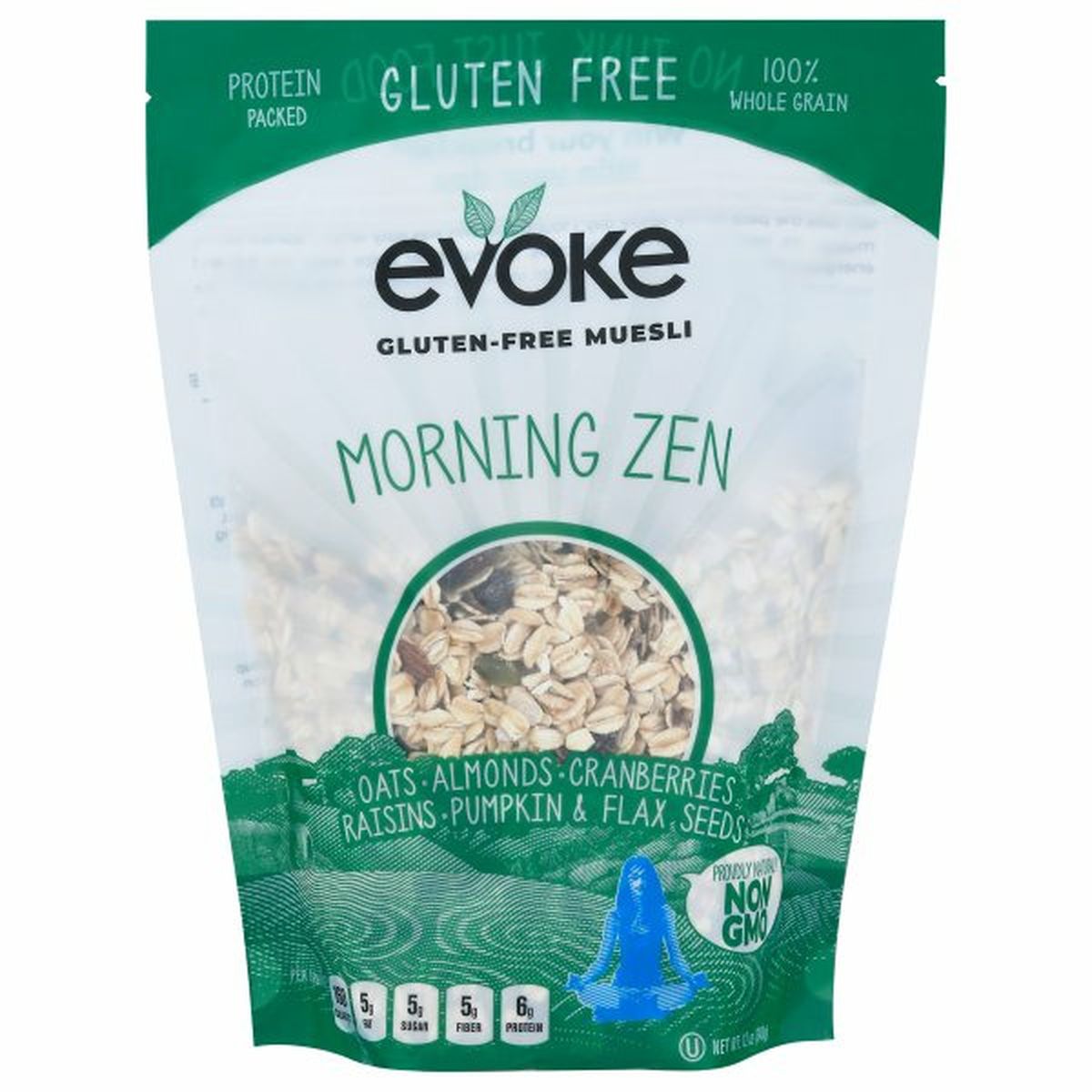 Calories in Evoke Muesli, Gluten Free, Morning Zen