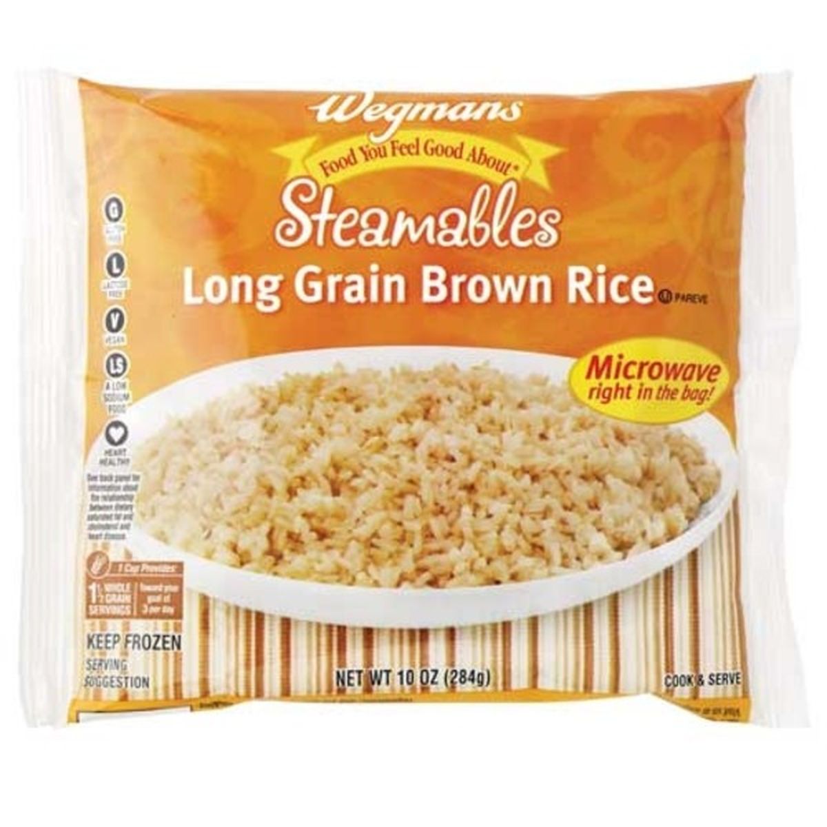Calories in Wegmans Microwaveable Long Grain Brown Rice