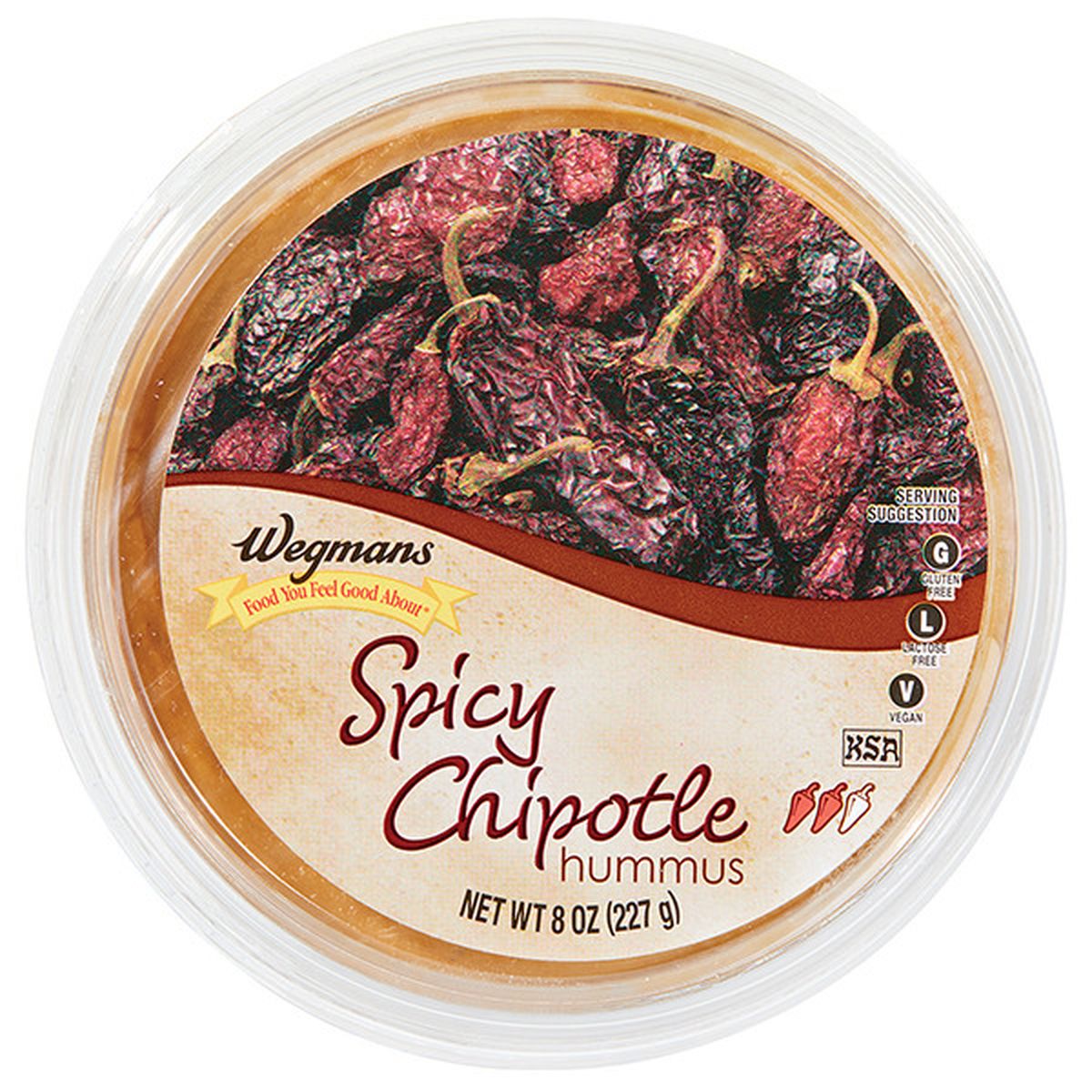 Calories in Wegmans Spicy Chipotle Hummus