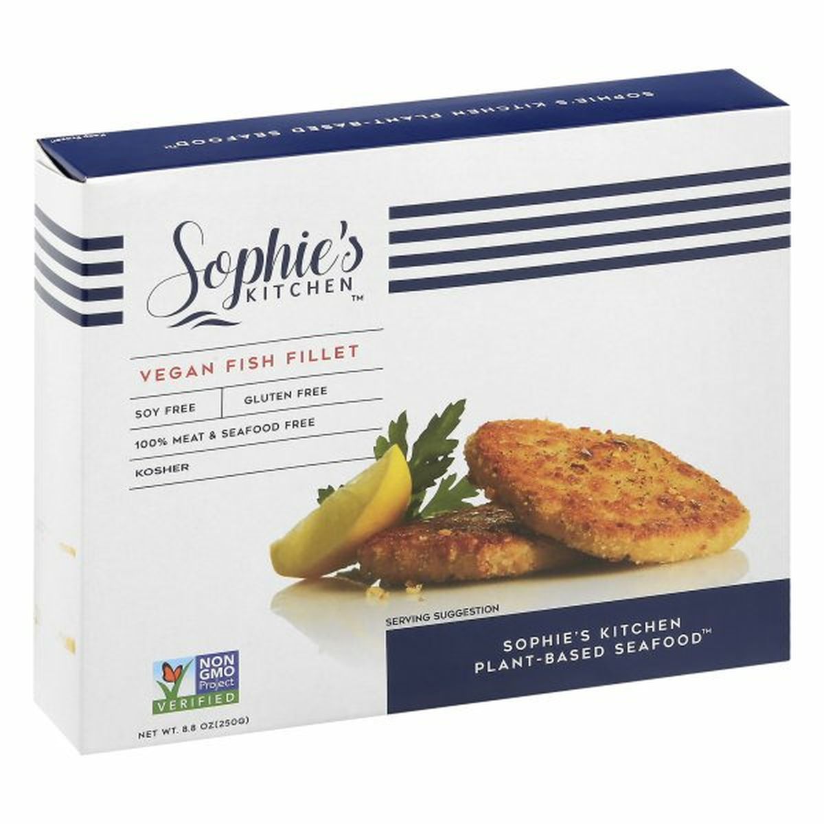 Calories in Sophie's Kitchen Fish Fillet, Vegan