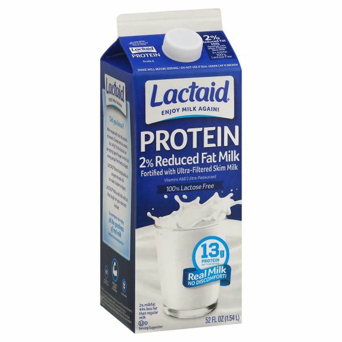Calories in Lactaid Milk, 2% Reduced Fat, Protein