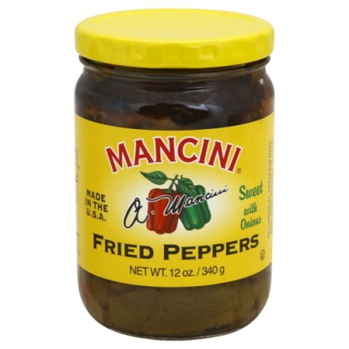 Calories in Mama Mancini's Peppers, with Onions, Sweet, Fried