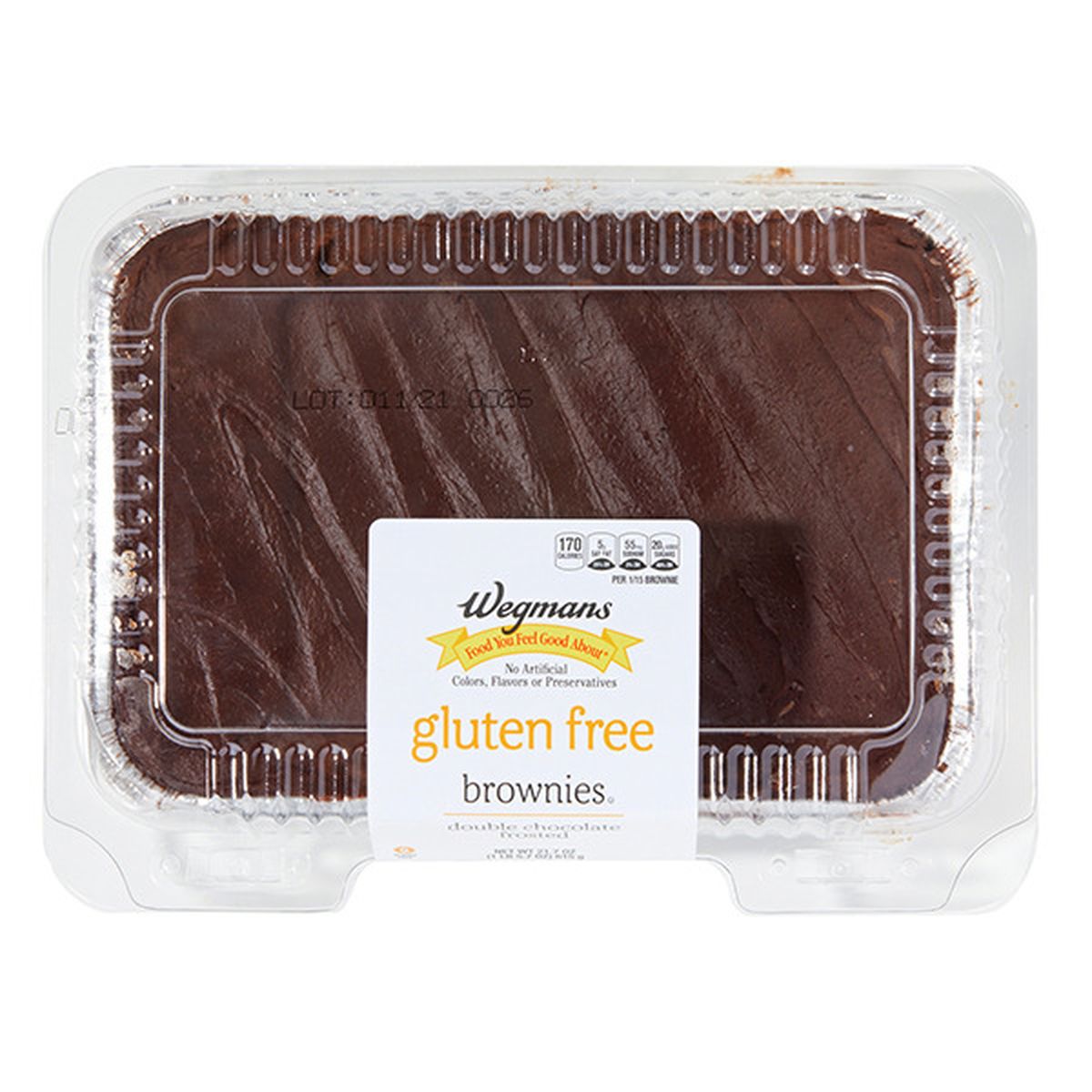 Calories in Wegmans Gluten Free Double Chocolate Frosted Brownies