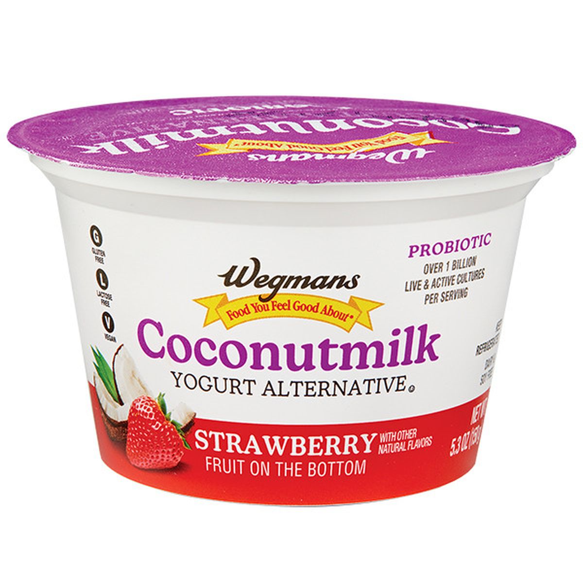 Calories in Wegmans Coconutmilk Yogurt Alternative, Strawberry