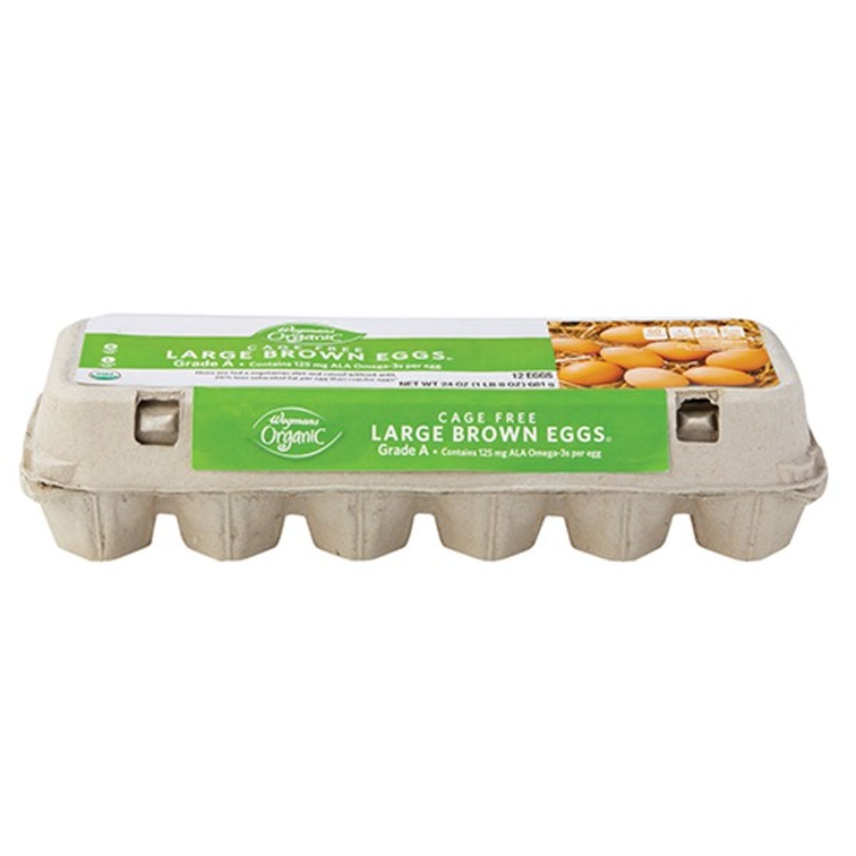 Calories in Wegmans Organic Large Brown Eggs, 12 Count, Cage Free