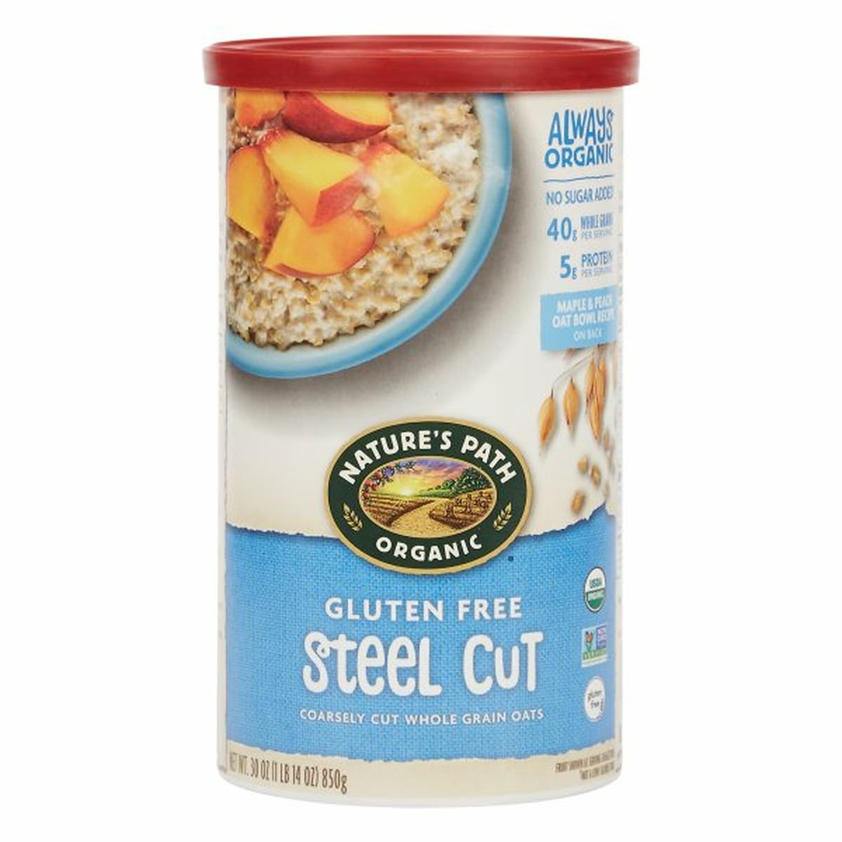 Calories in Nature's Path Oats, Gluten Free, Steel Cut