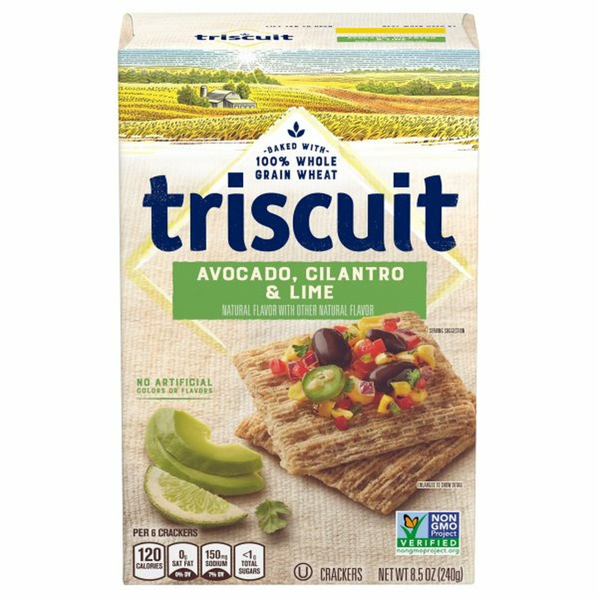 Calories in Triscuit Crackers, Avocado, Cilantro & Lime