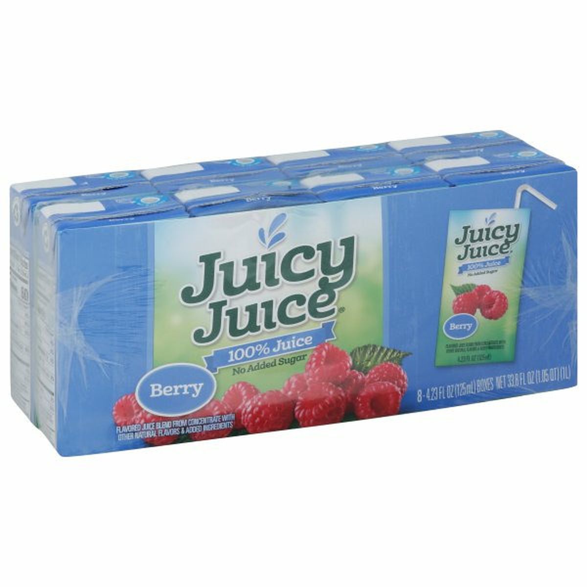 Calories in Juicy Juice 100% Juice, No Added Sugar, Berry