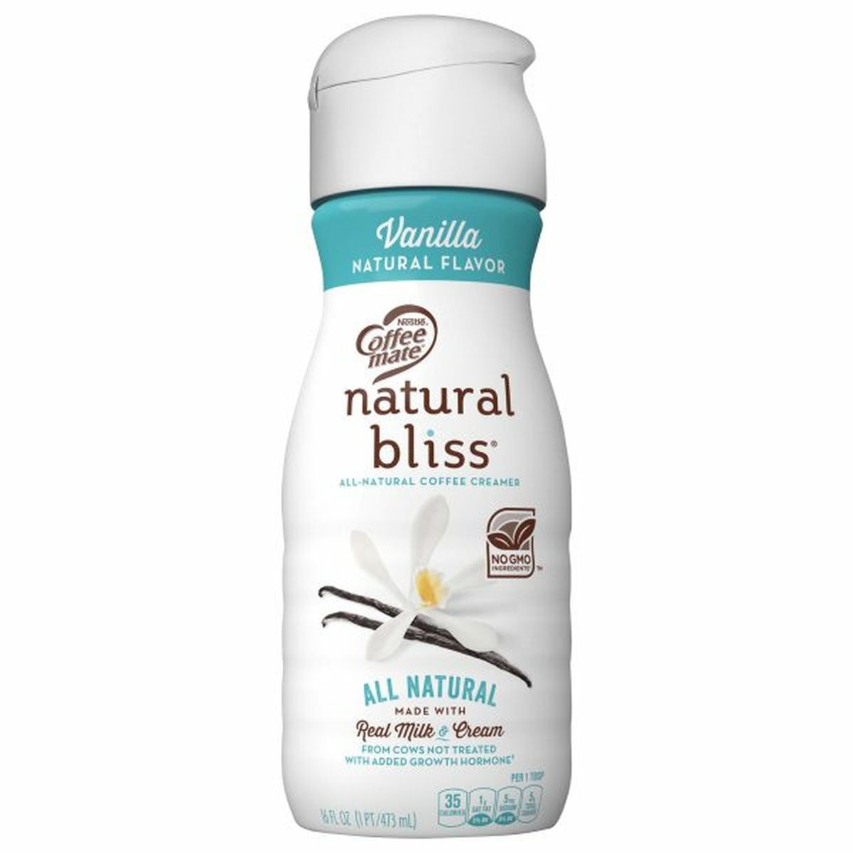 Calories in Coffee mate Natural Bliss Coffee Creamer, All Natural, Vanilla