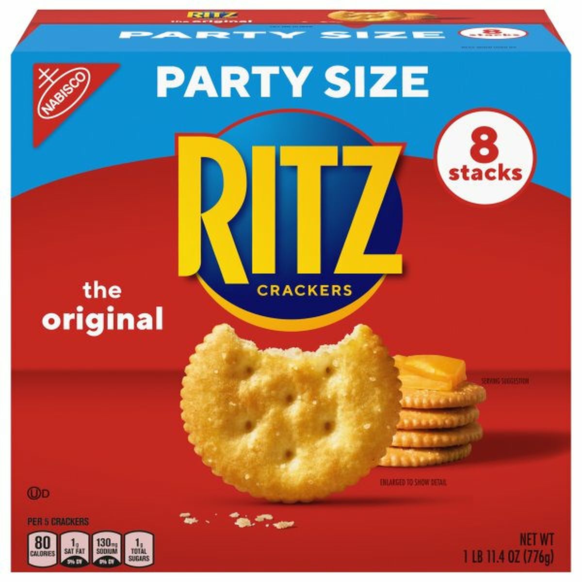 Calories in Ritz Crackers, Original, Party Size