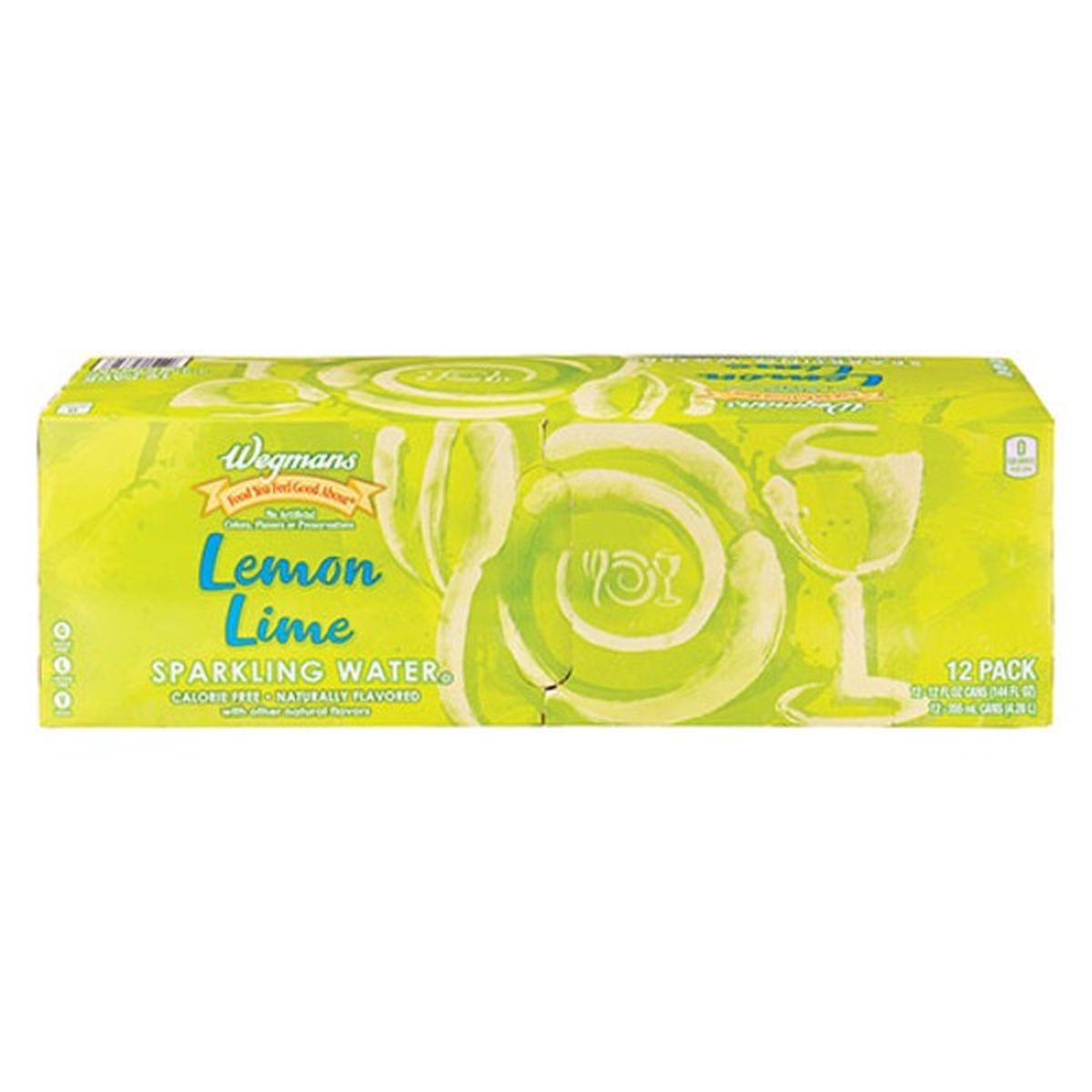 Calories in Wegmans Sparkling Water Lemon Lime, 12 Pack