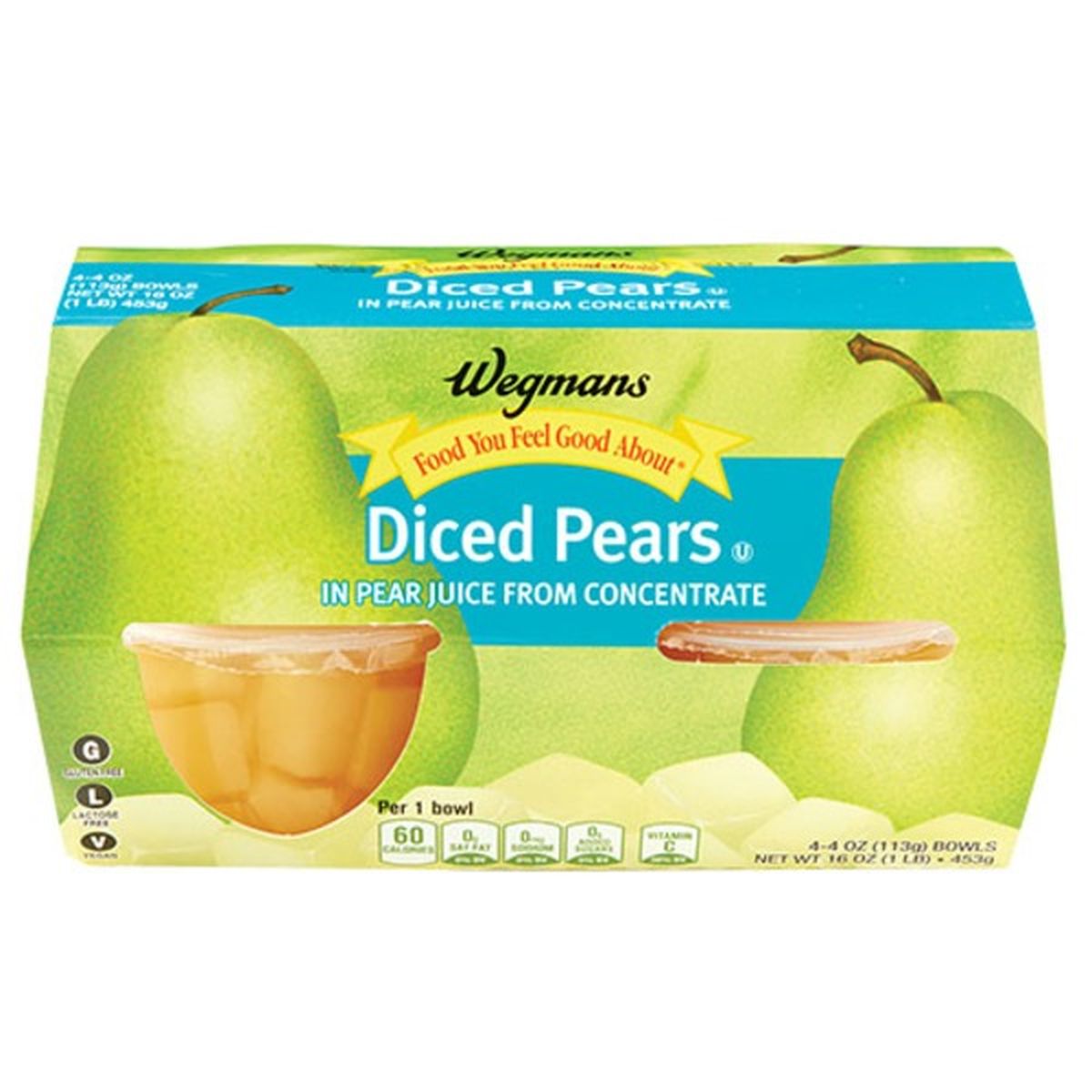 Calories in Wegmans Diced Pears