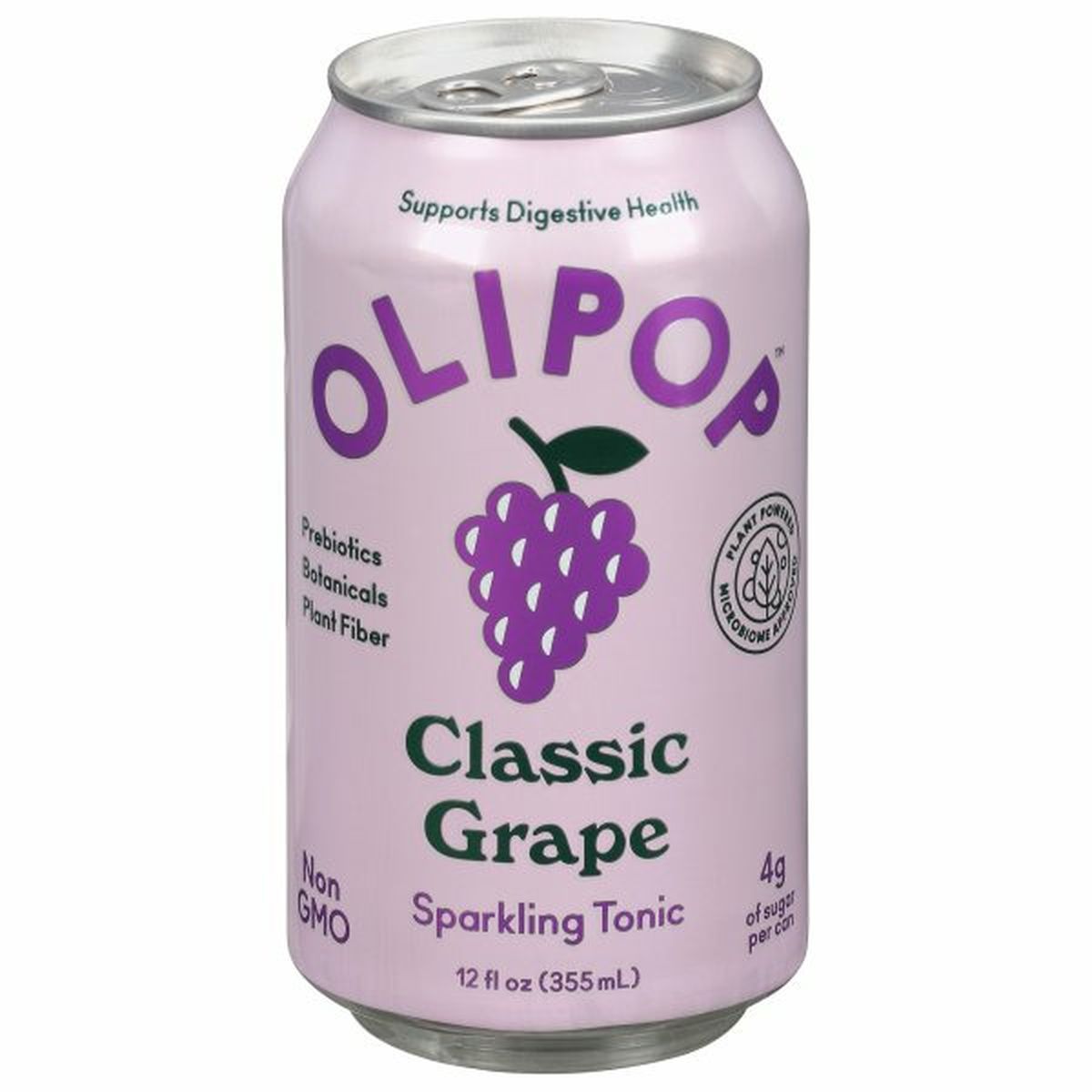 Calories in Olipop Sparkling Tonic, Classic Grape