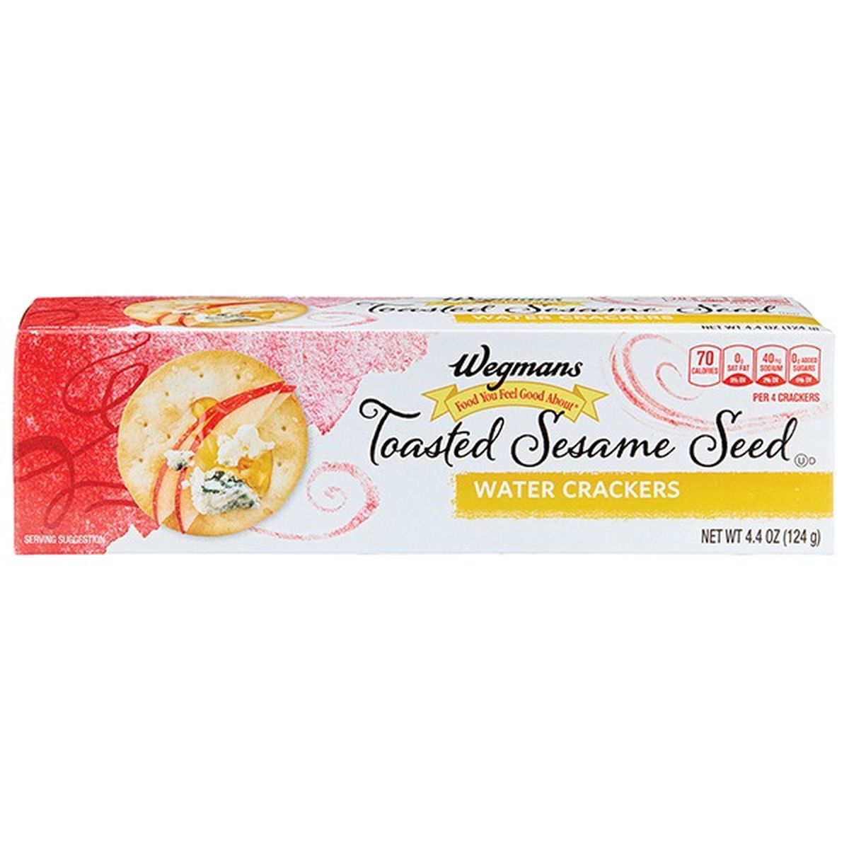 Calories in Wegmans Toasted Sesame Seed Water Crackers