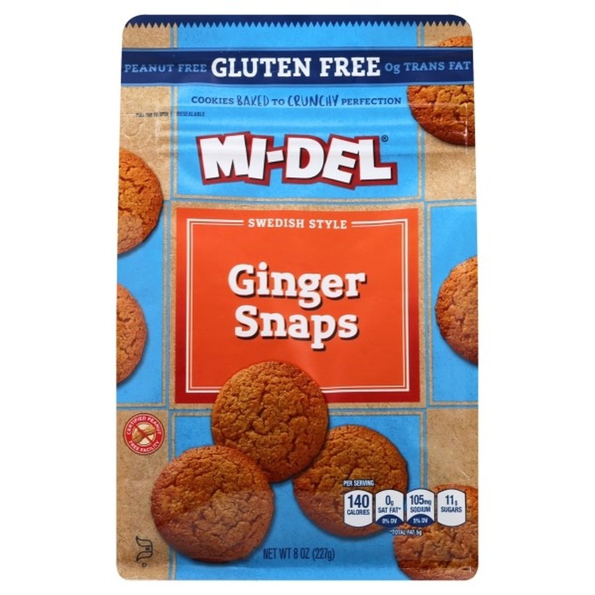 Calories in Mi del Ginger Snaps, Gluten Free, Swedish Style