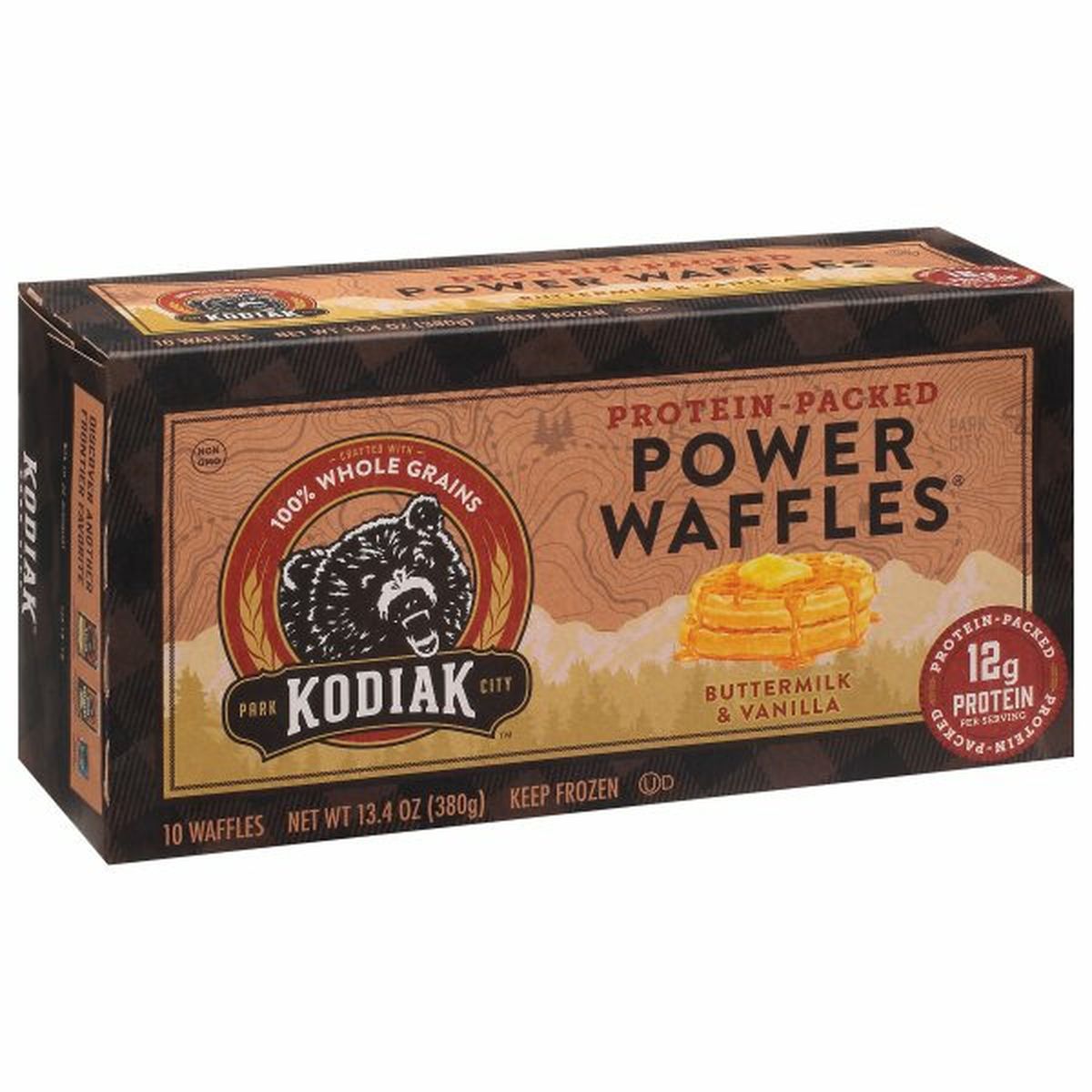 Calories in Kodiak Cakes Power Waffles, Buttermilk & Vanilla