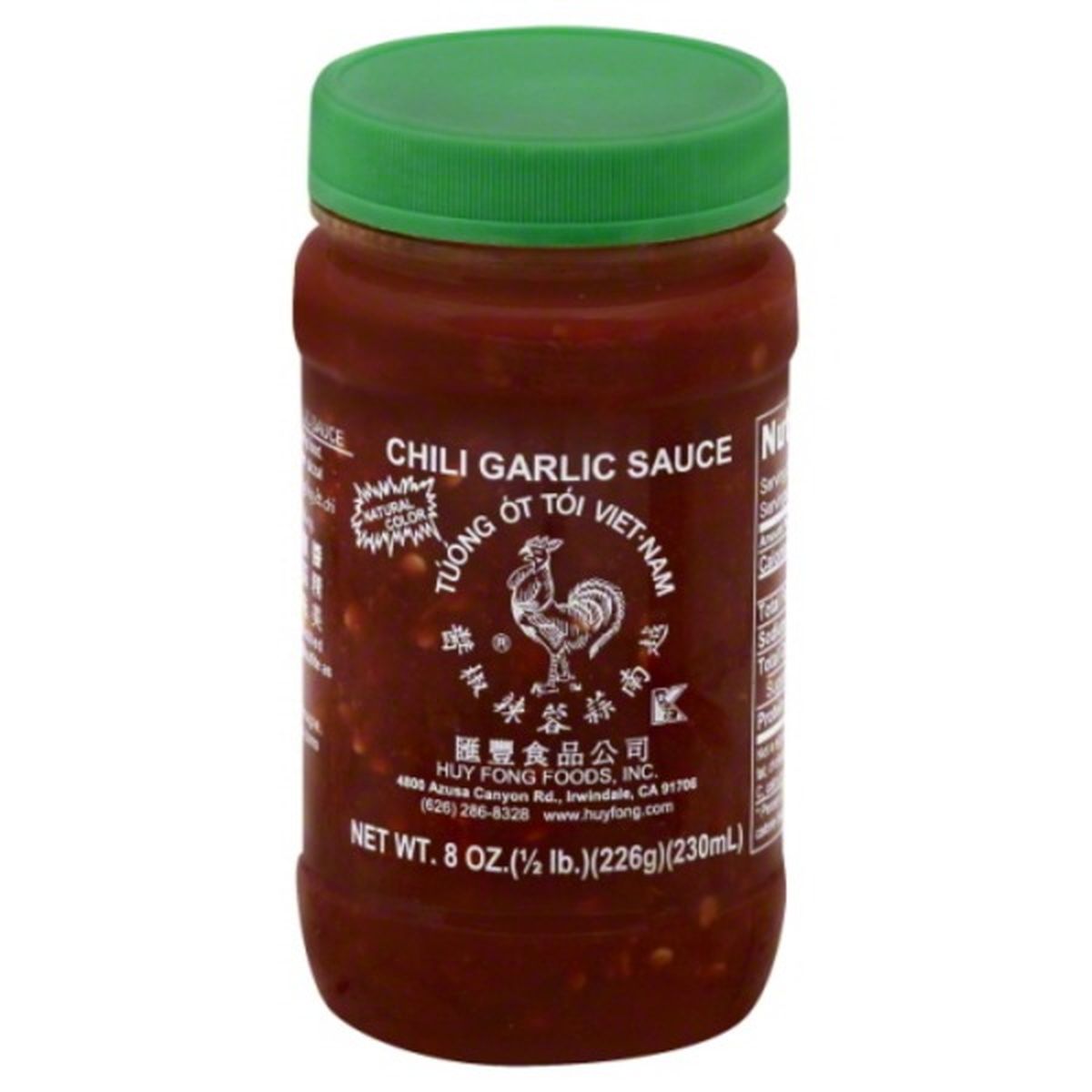 Calories in Huy Fong Chili Garlic Sauce