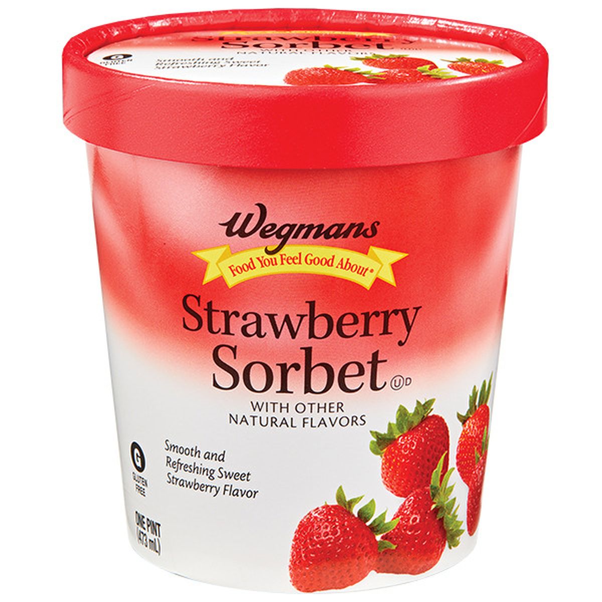 Calories in Wegmans Strawberry Sorbet