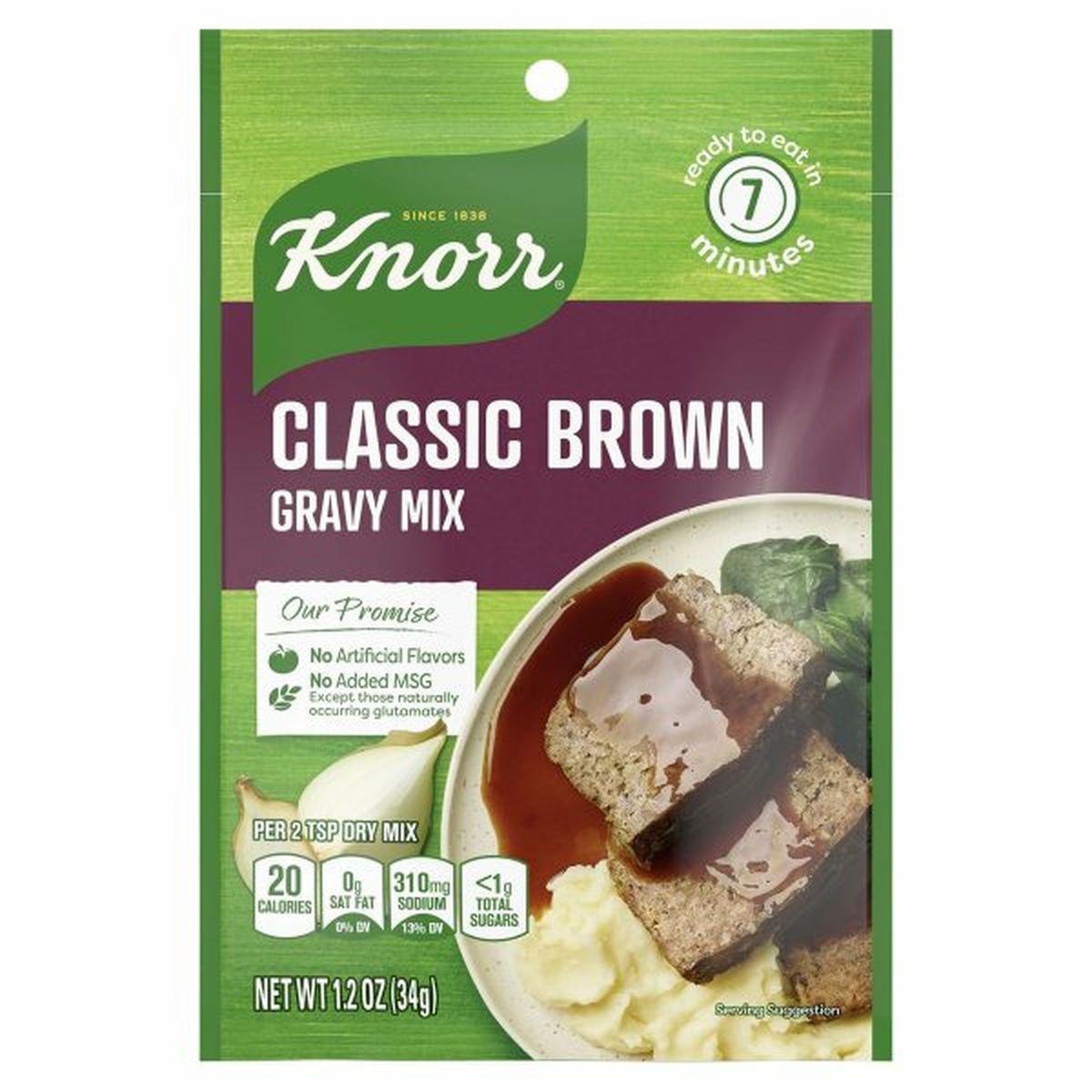 Calories in Knorr Gravy Mix, Classic Brown