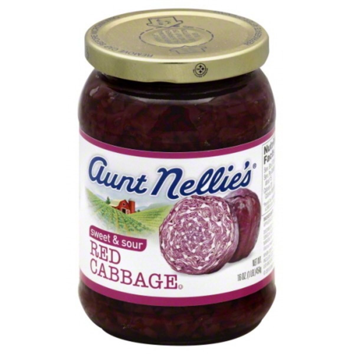 Calories in Aunt Nellie's Cabbage, Red, Sweet & Sour