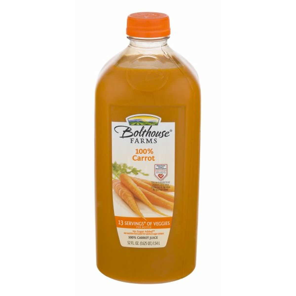 Calories in Bolthouse Farms 100% Carrot Juice