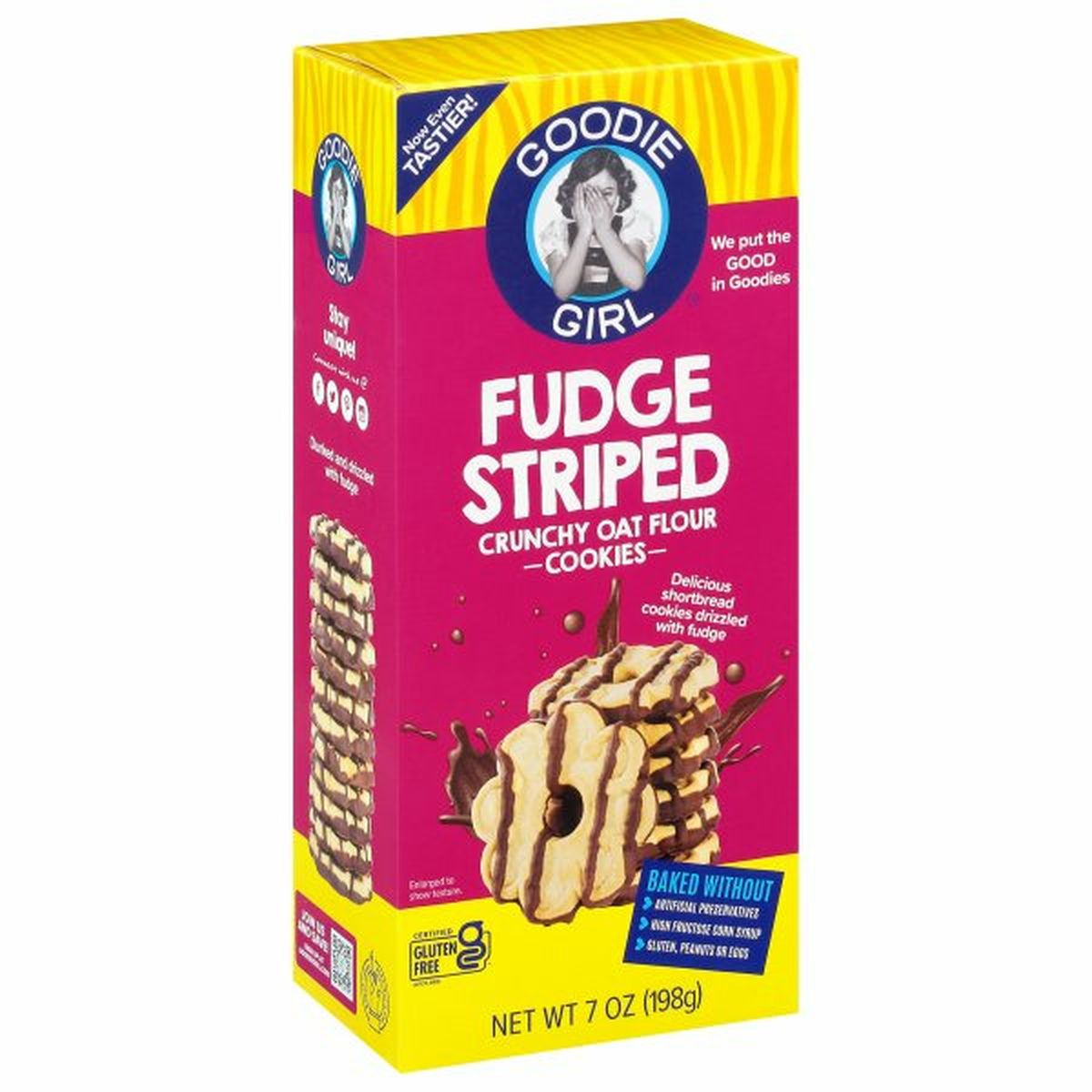 Calories in Goodie Girl Cookies Cookies, Fudge Striped