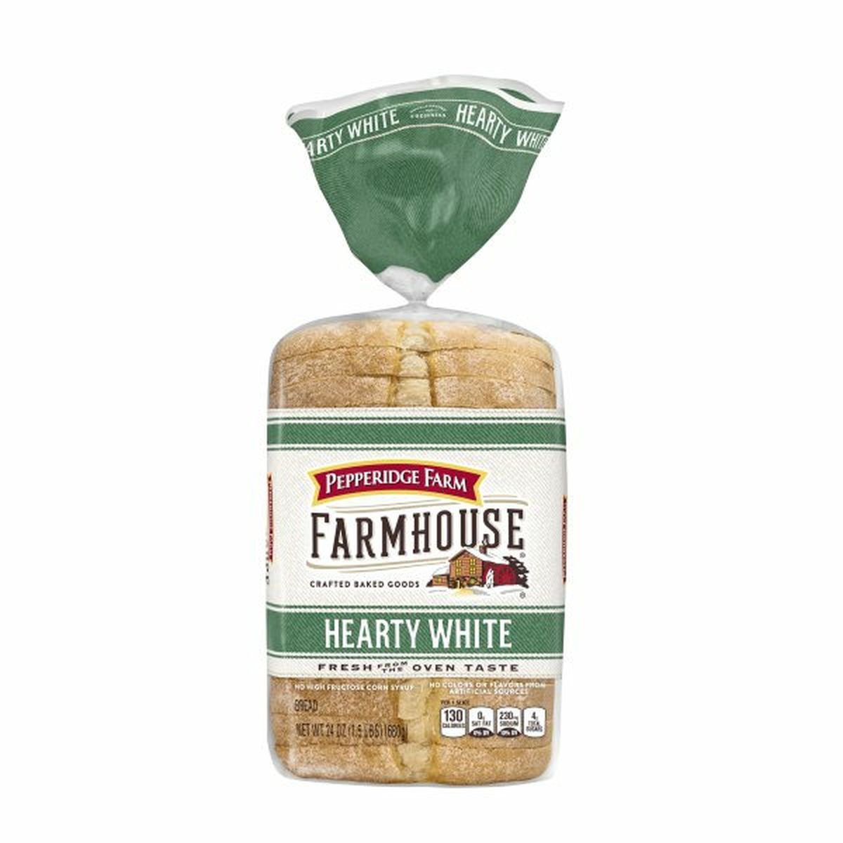 Calories in Pepperidge Farms  Farmhouse Farmhouse Hearty White Bread