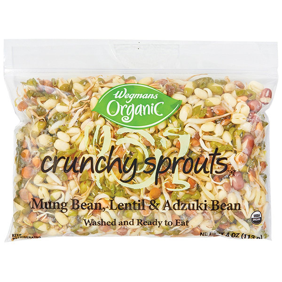 Calories in Wegmans Organic Crunchy Sprouts