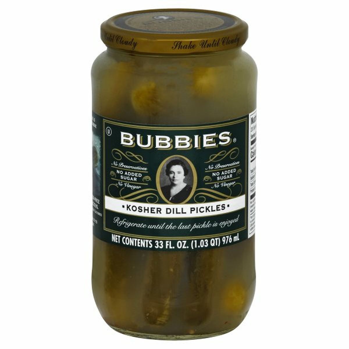 Calories in Bubbies Kosher Dill Pickles