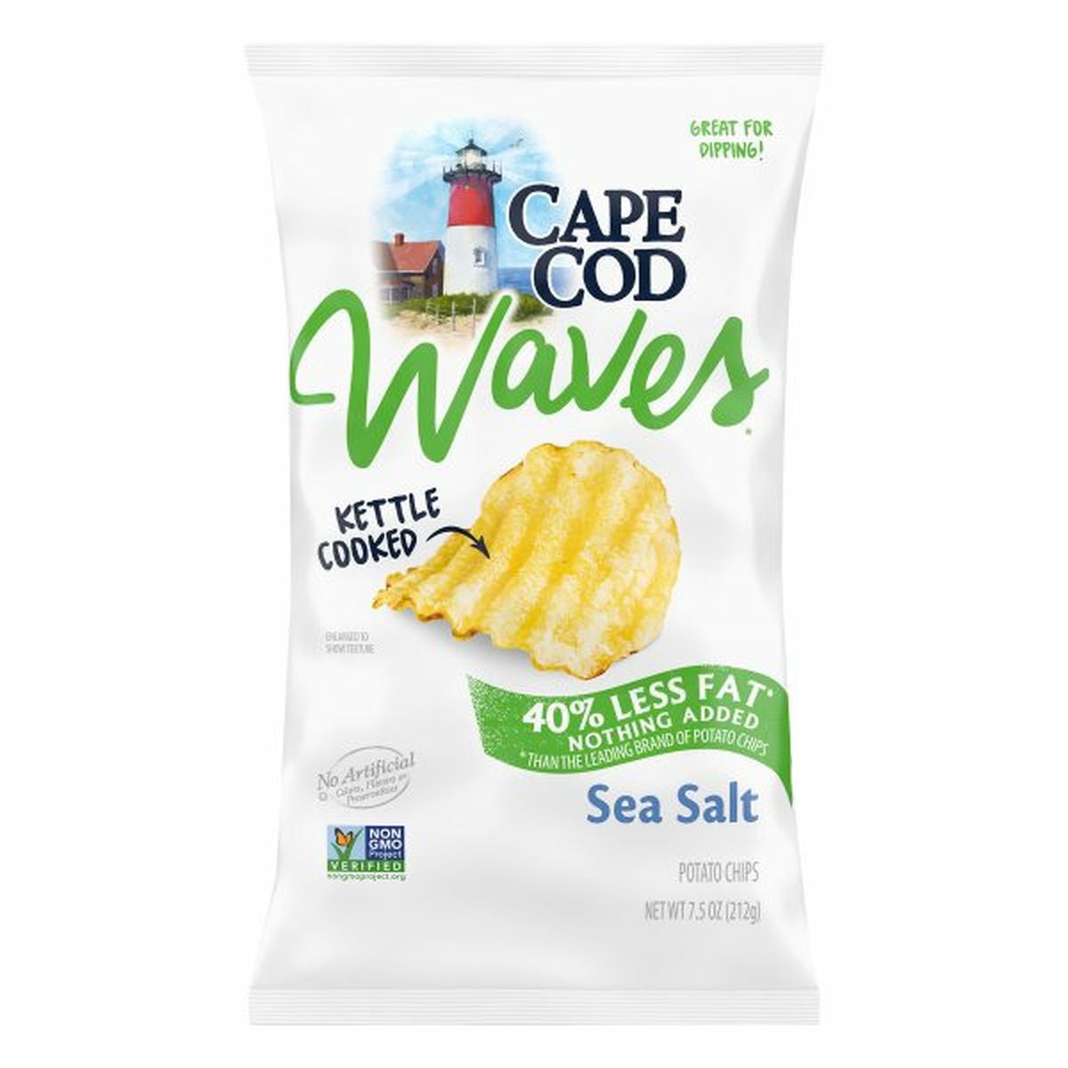 Calories in Cape Cods Potato Chips, Sea Salt, Kettle Cooked