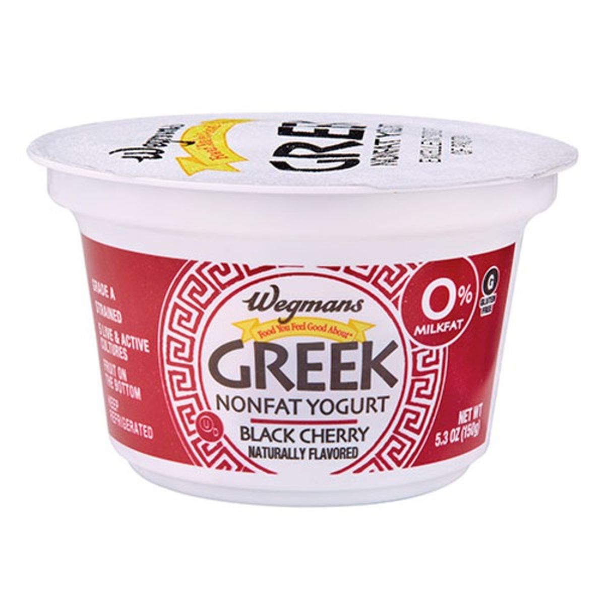 Calories in Wegmans Greek Black Cherry Nonfat Yogurt