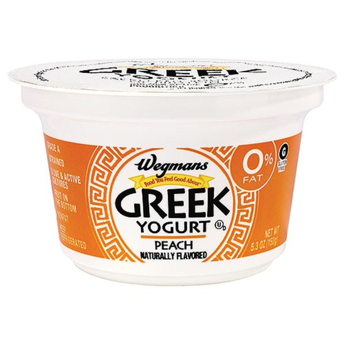 Calories in Wegmans Greek Peach Nonfat Yogurt